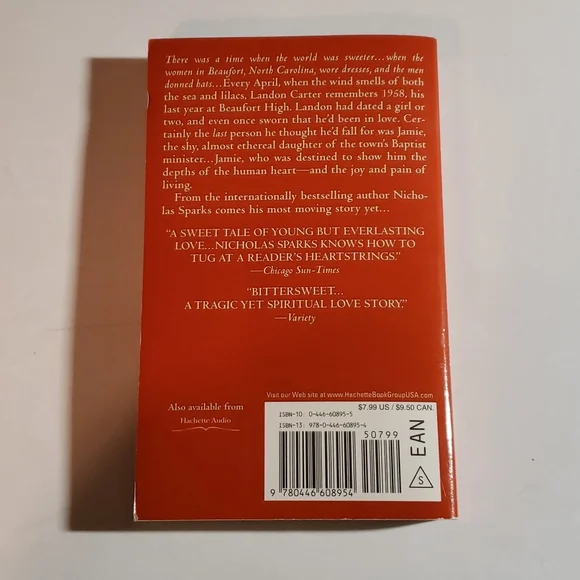 Bundle 5 Paperback Books Author Nicholas Sparks - Picture 9 of 12